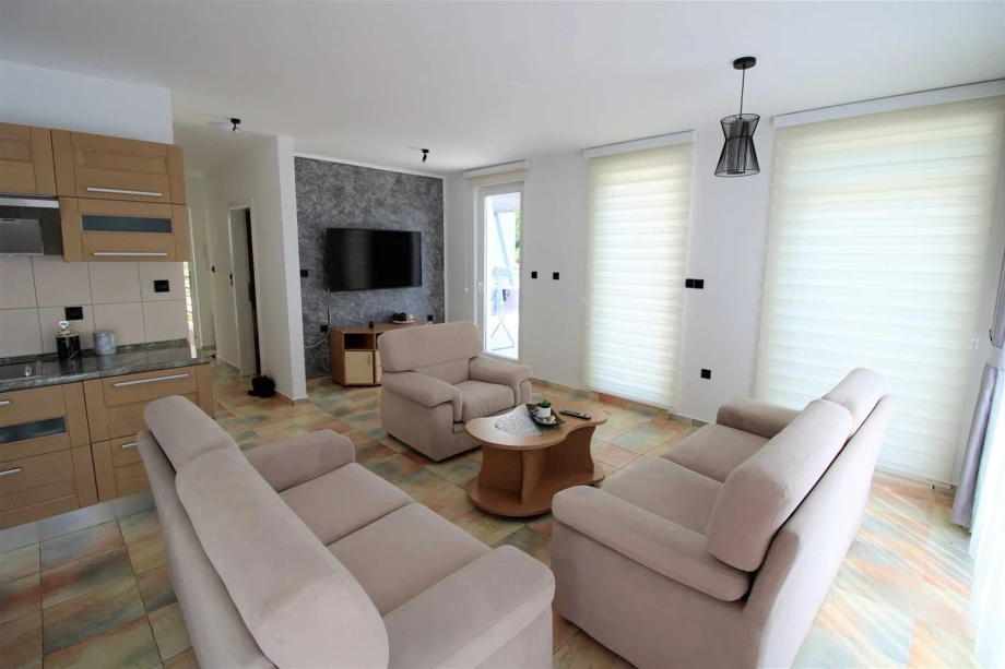 Spacious Living Room with Elegant Decor in Villa Lalovina