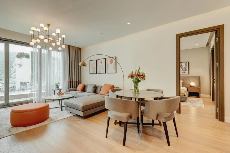 Spacious Living Room in Portonovi Villa with Modern Desig