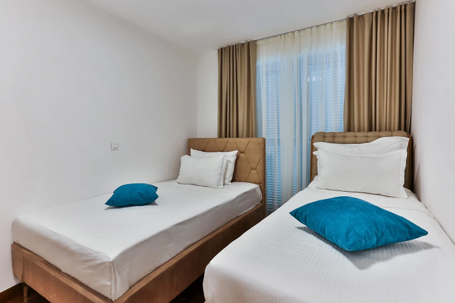 Comfortable Twin Bedroom with Modern Design in Villa