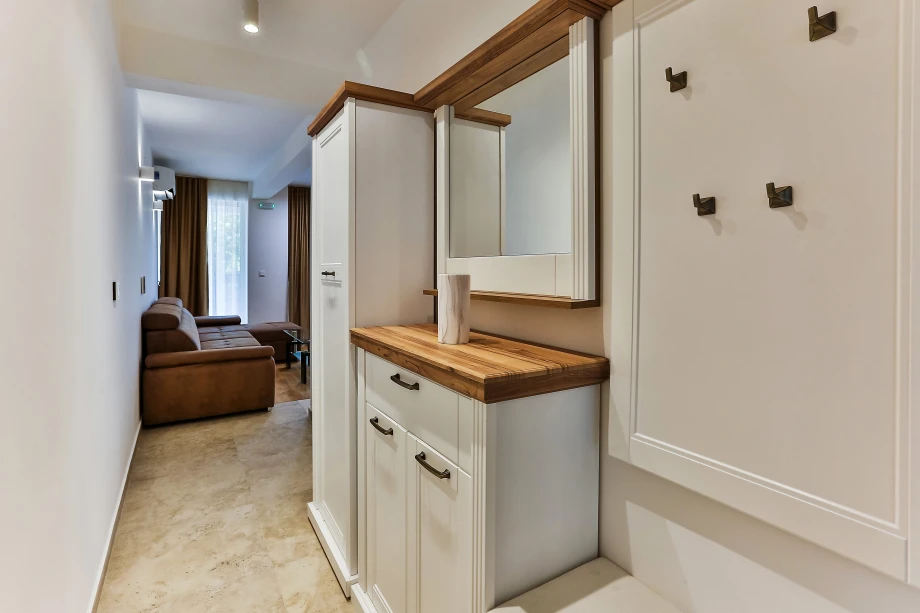 Elegant Corridor Leading to Luxurious Villa Living Spaces