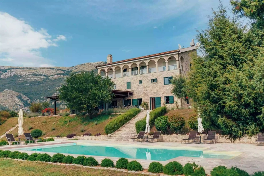 Elegant Terrace View of a Beautiful Villa in Montenegro