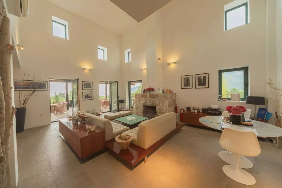 Spacious and Elegant Living Room in a Luxury Villa in Montenegro