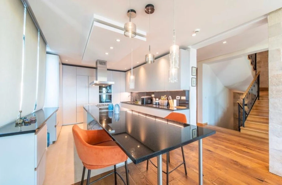 Elegant Indoor Dining Space with Garden View – Villa Interior Detail