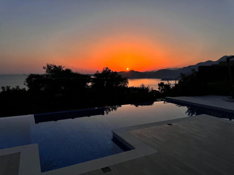 Villa Terrace at Golden Hour – A Perfect Sunset Moment