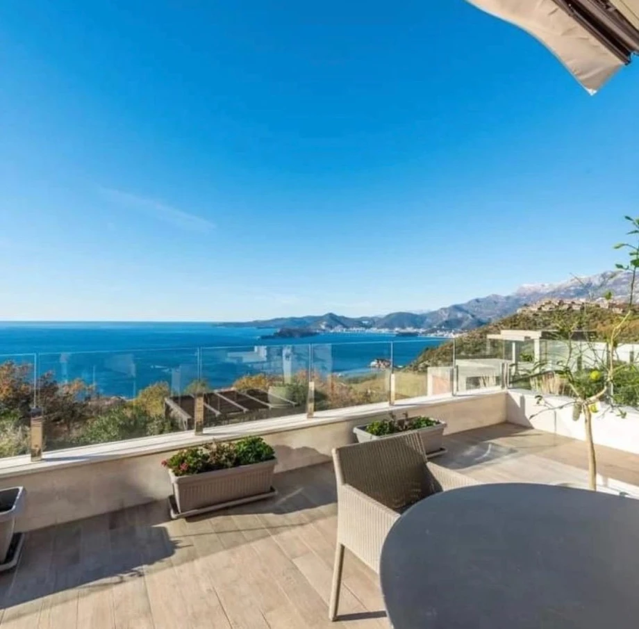 Tranquil Poolside Panorama at a Luxury Montenegro Villa Retreat