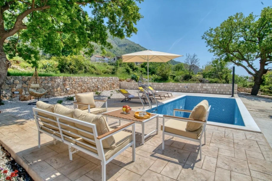 Outdoor Pool with Scenic Views at Stone Villa