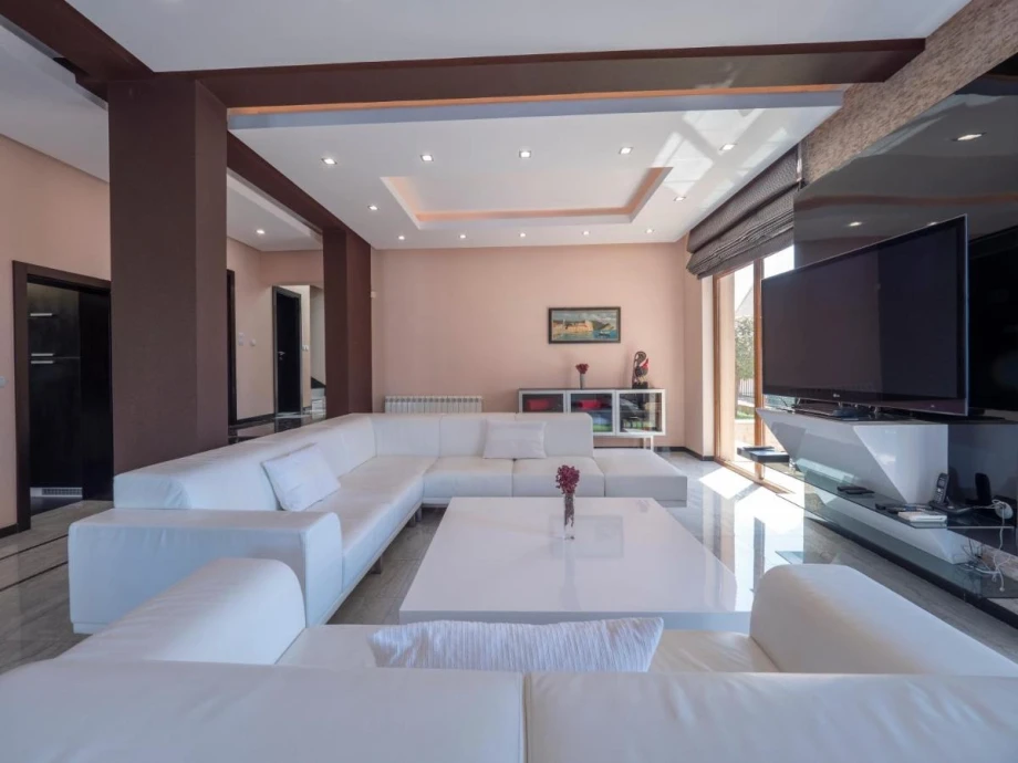 Living Room with Smart TV for Entertainment at the Villa
