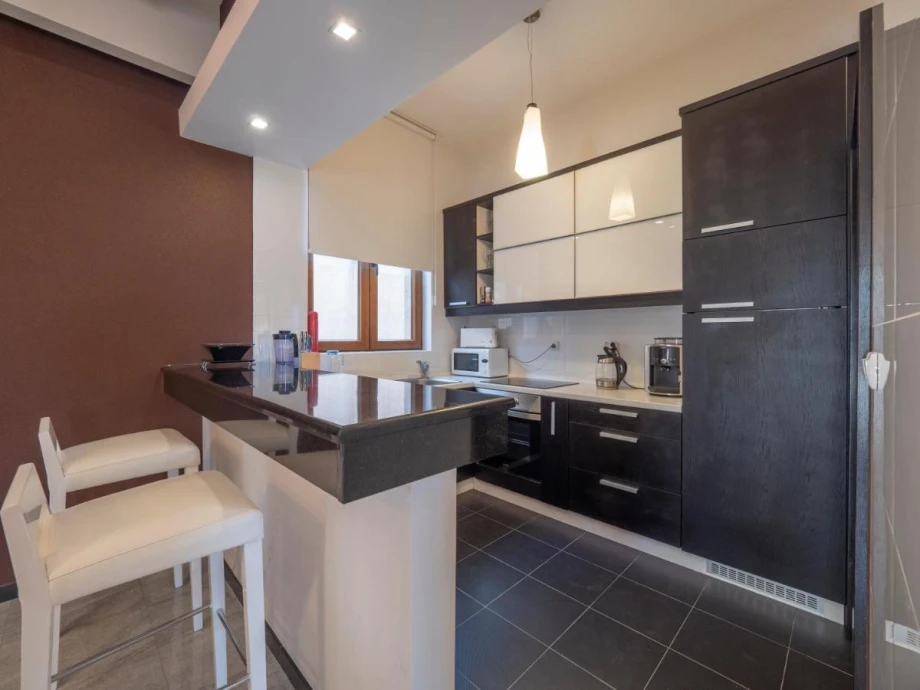 Modern Equipped Kitchen with Premium Appliances at the Villa