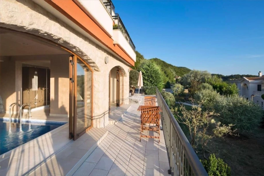 Lit Terrace with Cozy Seating and Panoramic Views