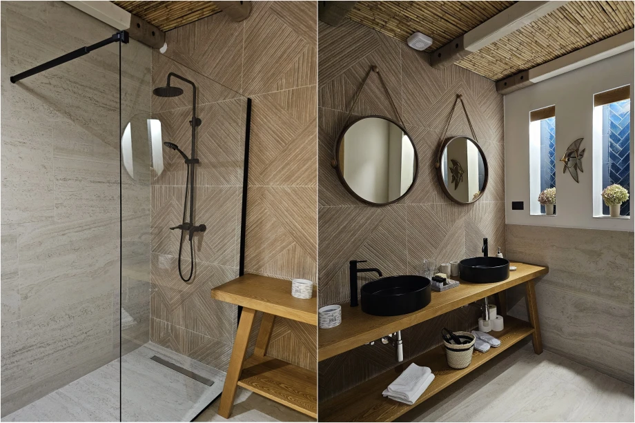 Modern Bathroom with Sleek Design and Elegant Finishes in Montenegro Villa