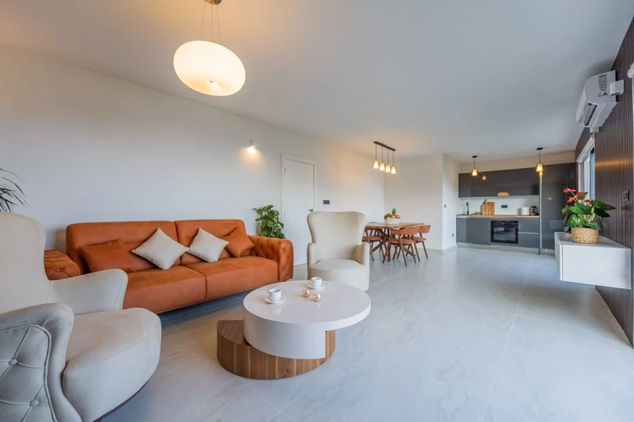 Modern living room with stylish décor in a Montenegro villa