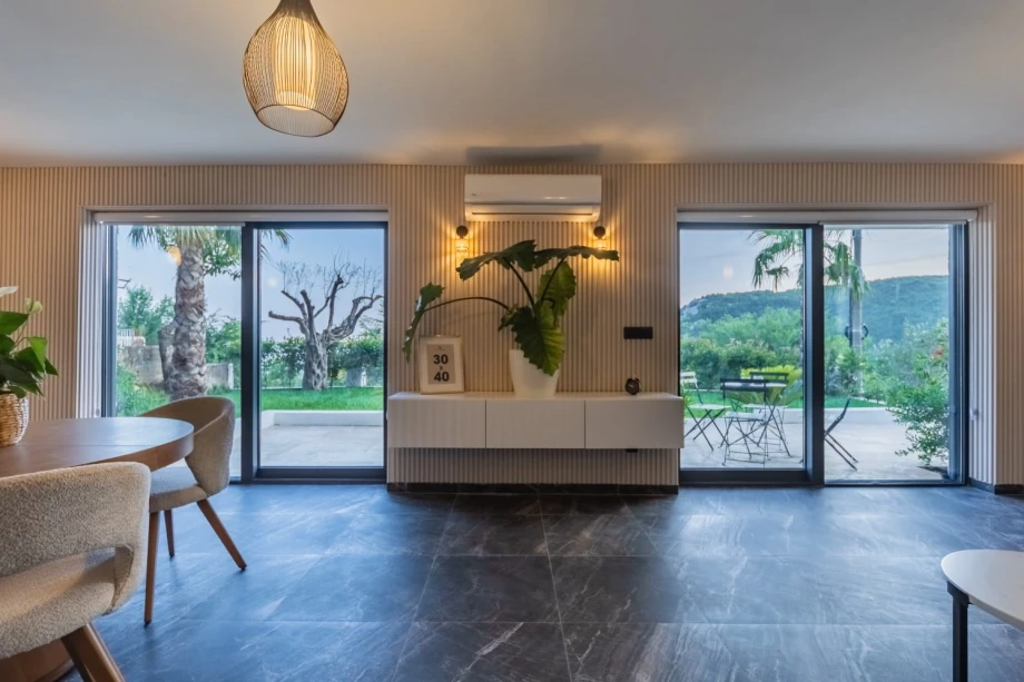 Bright and light-filled living room in a Montenegro villa