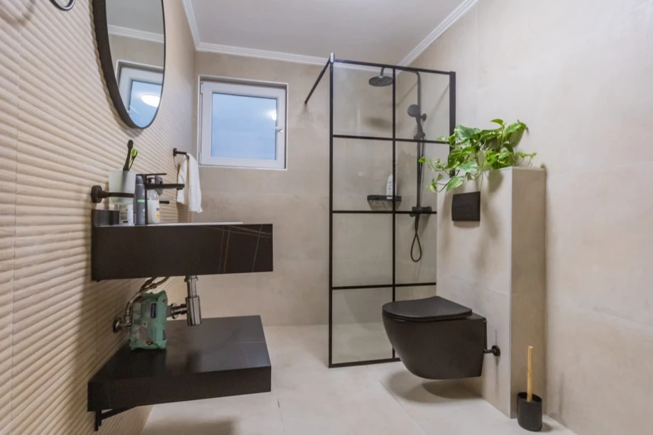 Modern bathroom with sleek design in Montenegro villa