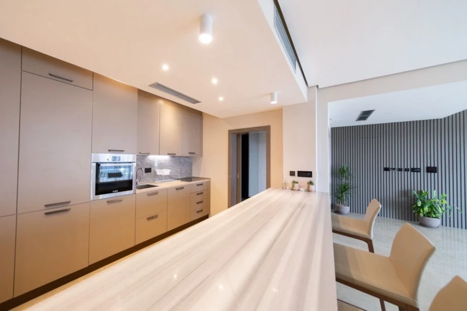 Modern Equipped Kitchen with Sleek Finishes – Villa Interior Highlight