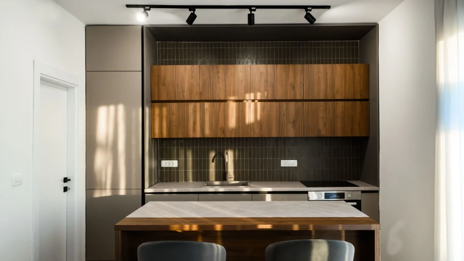 Elegant Indoor Dining Table with Ambient Lighting