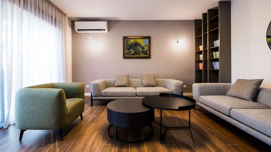 Modern Living Room with Sleek Furnishings – Montenegro Villa Comfort