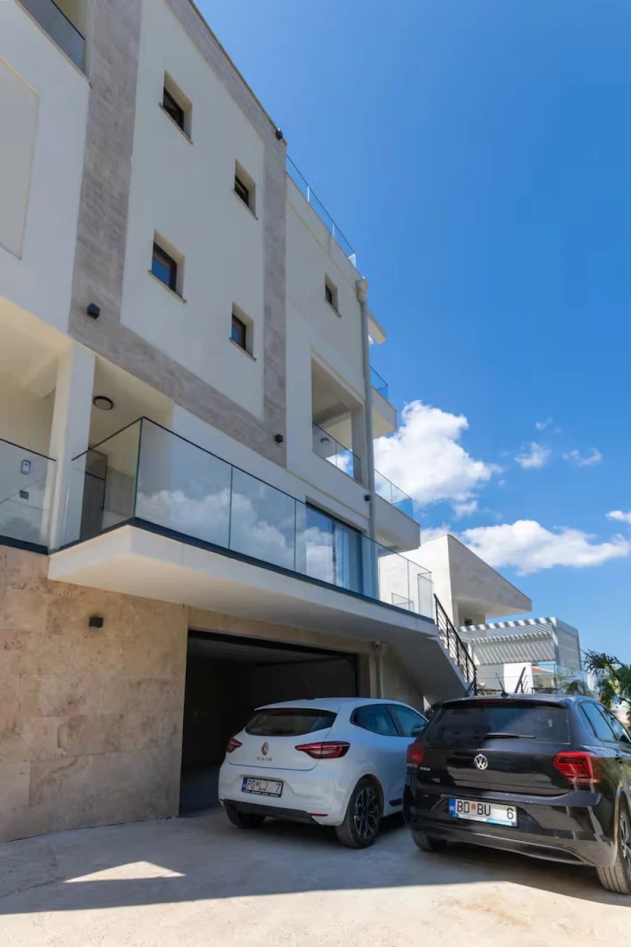 Secure Private Parking Area at Montenegro Luxury Villa
