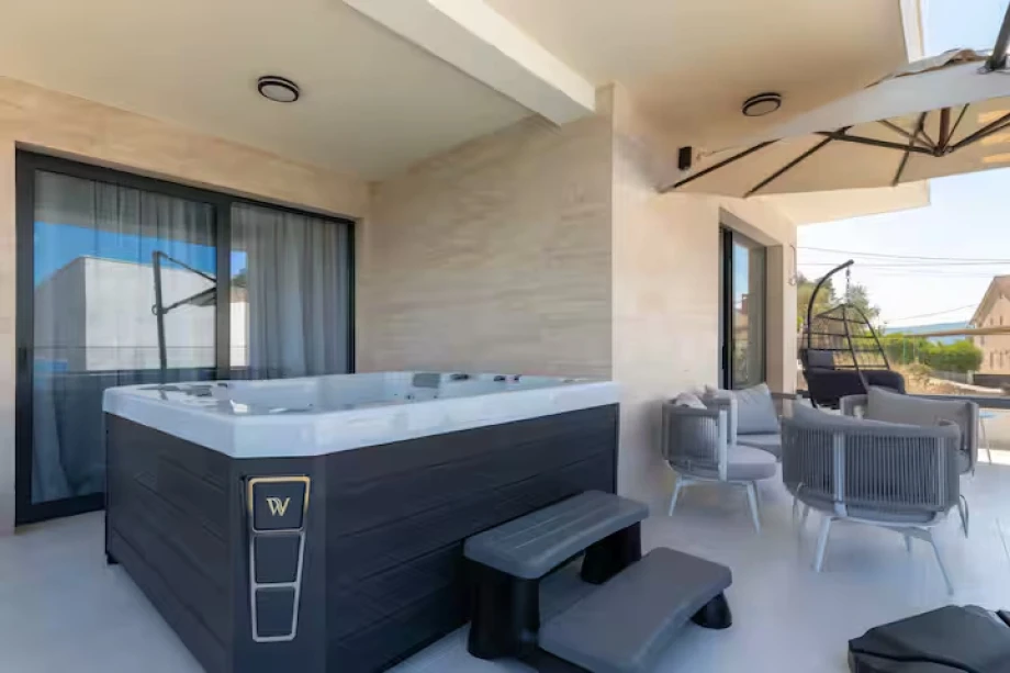 Outdoor Jacuzzi for Ultimate Relaxation at Montenegro Villa