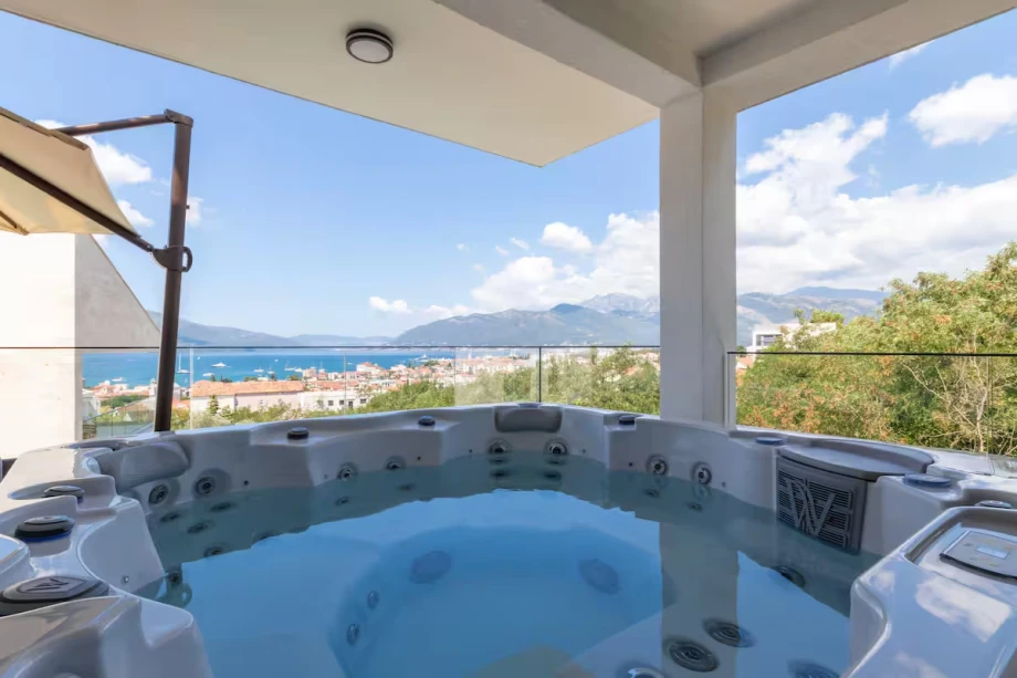 Stunning Sea View from the Elevated Terrace of a Montenegro Villa