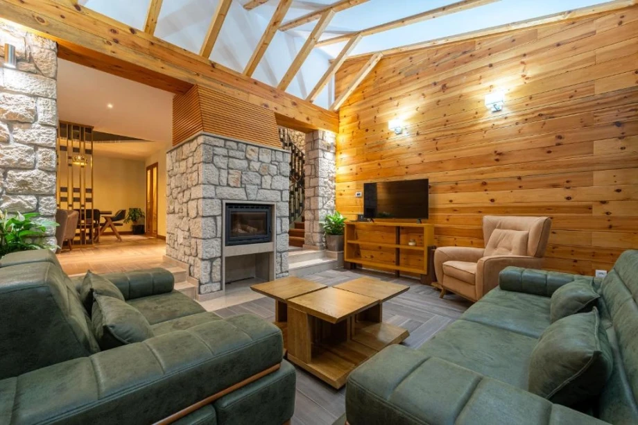 Cozy Living Room with Fireplace