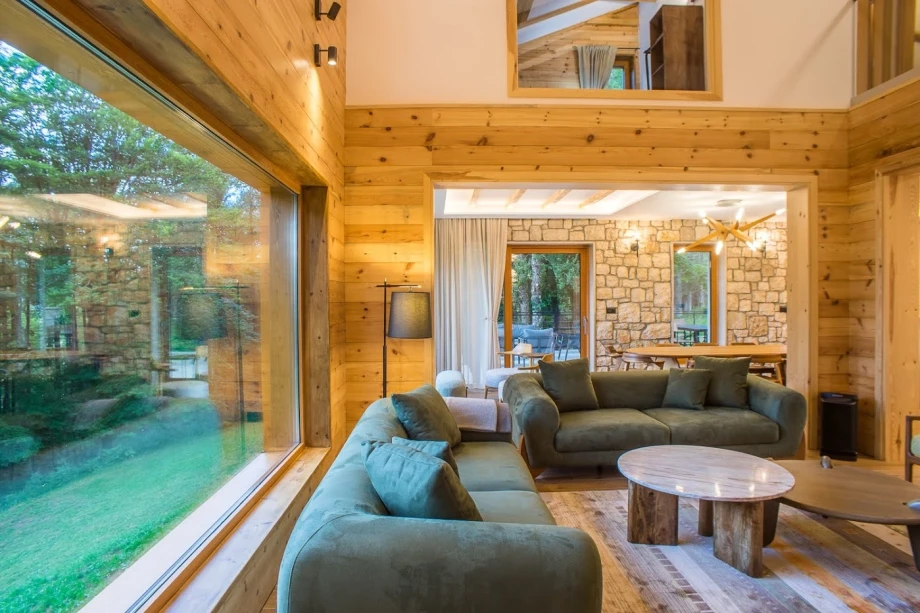 Bright and Airy Living Room with Natural Light in a Montenegro Villa