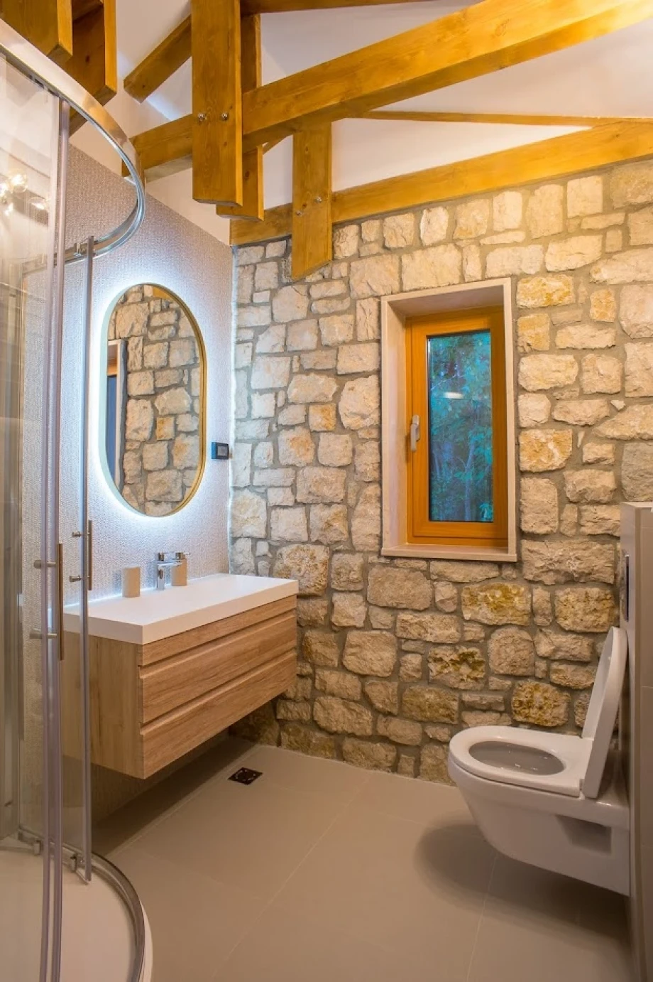 Elegant Stone Details in a Montenegro Villa Interior