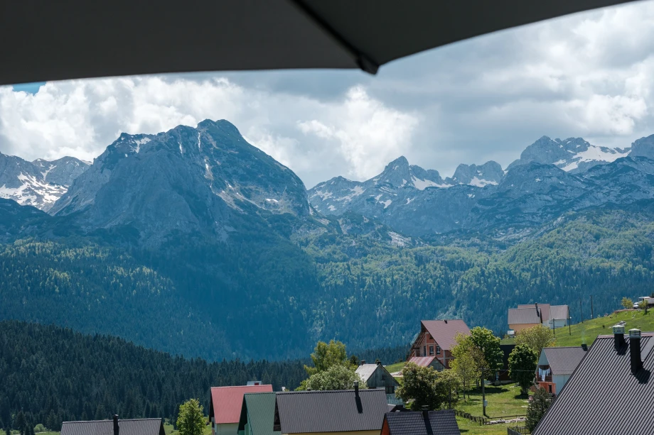 Terrace with Panoramic Mountain Views in Montenegro Villa