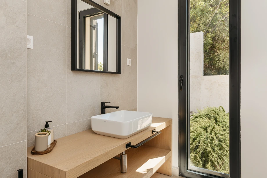 Modern Equipped Bathroom in a Luxury Stone Villa