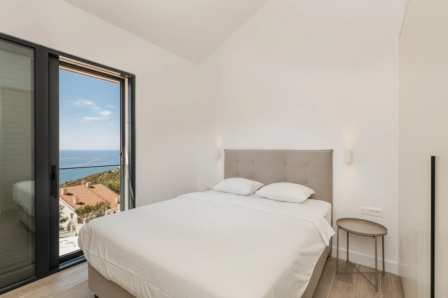 Luxurious Bedroom with King-Sized Bed in a Stone Villa