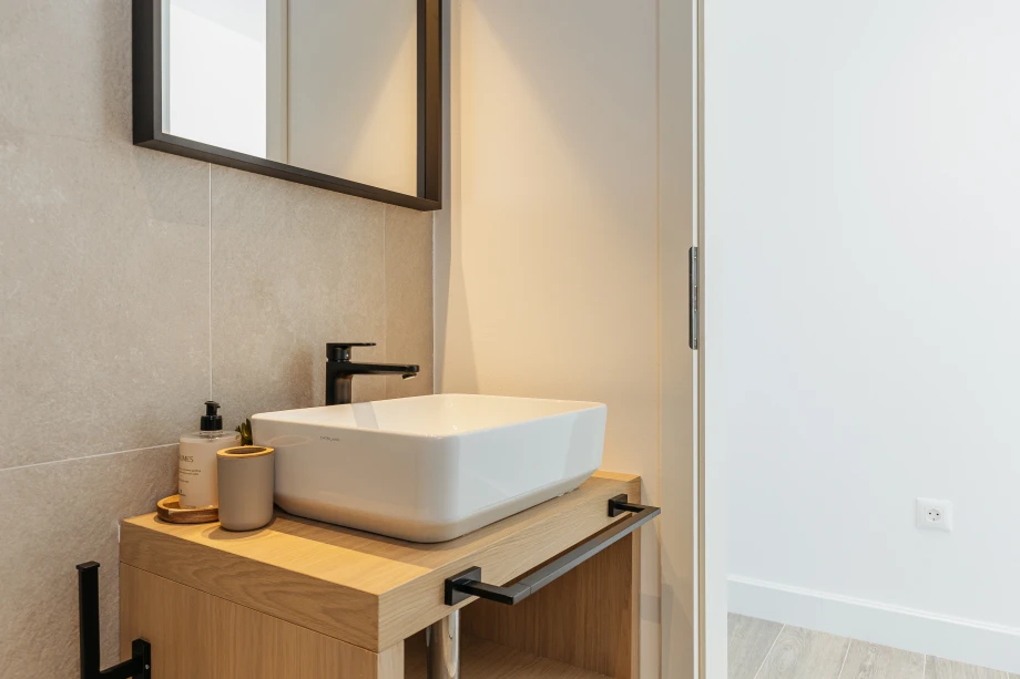 Stylish Bathroom Sink in a Luxury Stone Villa