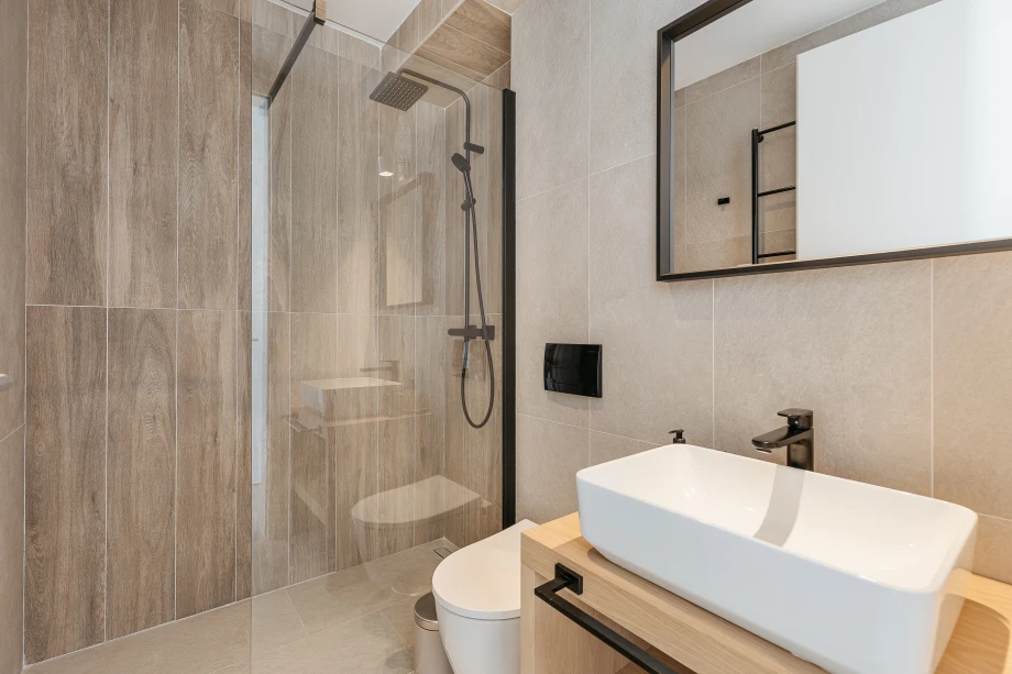 Modern Shower Cabin in a Luxury Stone Villa