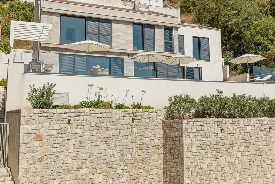 Elegant Stone Exterior of a Luxury Villa