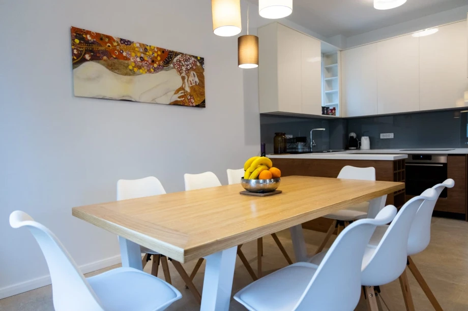 Elegant Indoor Dining Table with Scenic