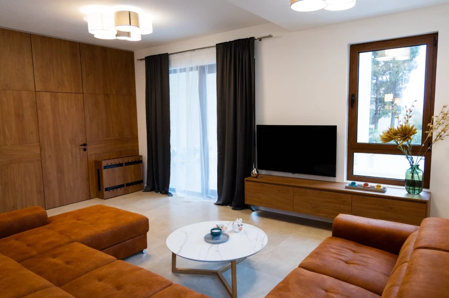 Spacious and Sunlit Living Room in Luxurious Montenegro Villa