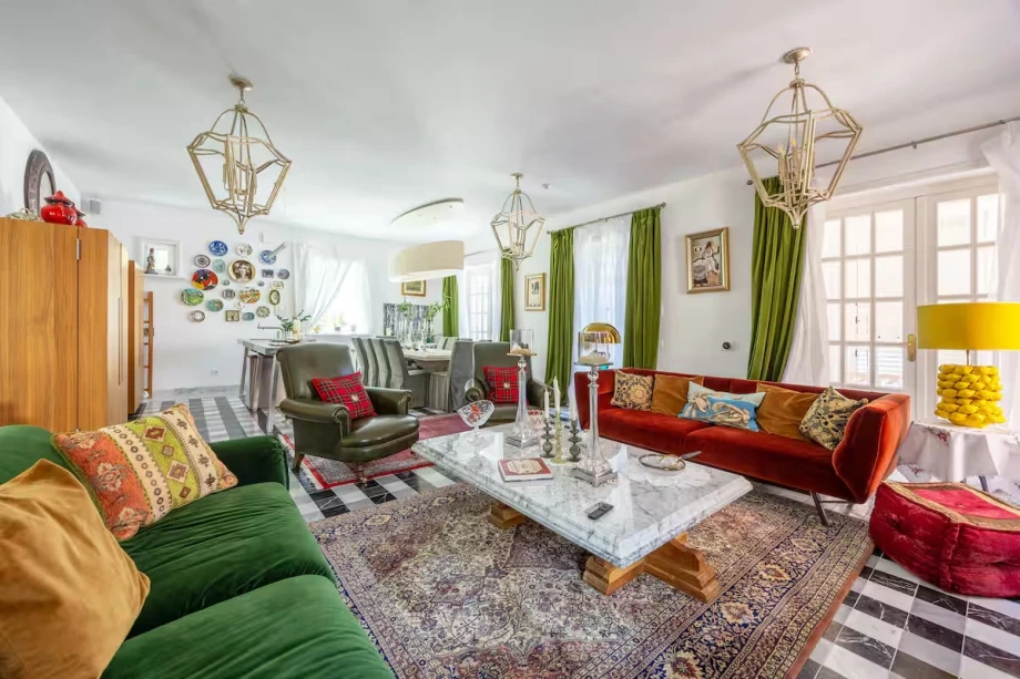 Spacious Villa Living Room with Modern Comfort and Natural Light