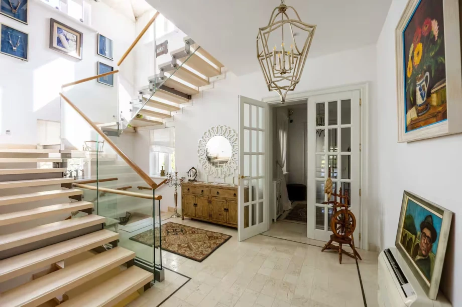 Villa Interior Featuring Stylish Internal Stairs with Elegant Design