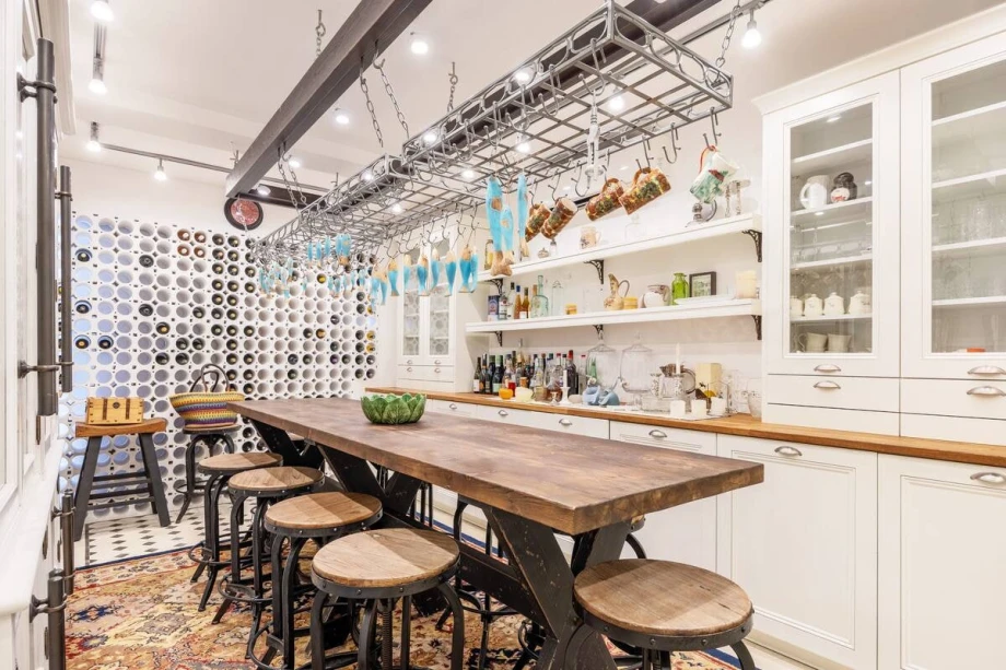 Beautiful Villa Dining Room with Elegant Decor and Natural Light