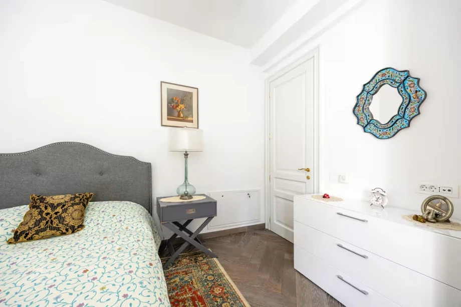 Villa Bedroom Highlighting Elegant Design Details and Cozy Ambiance