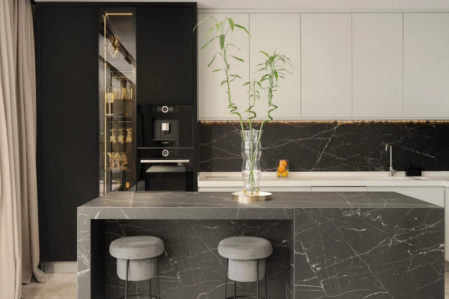 Villa decorative sledge accent in lounge corner