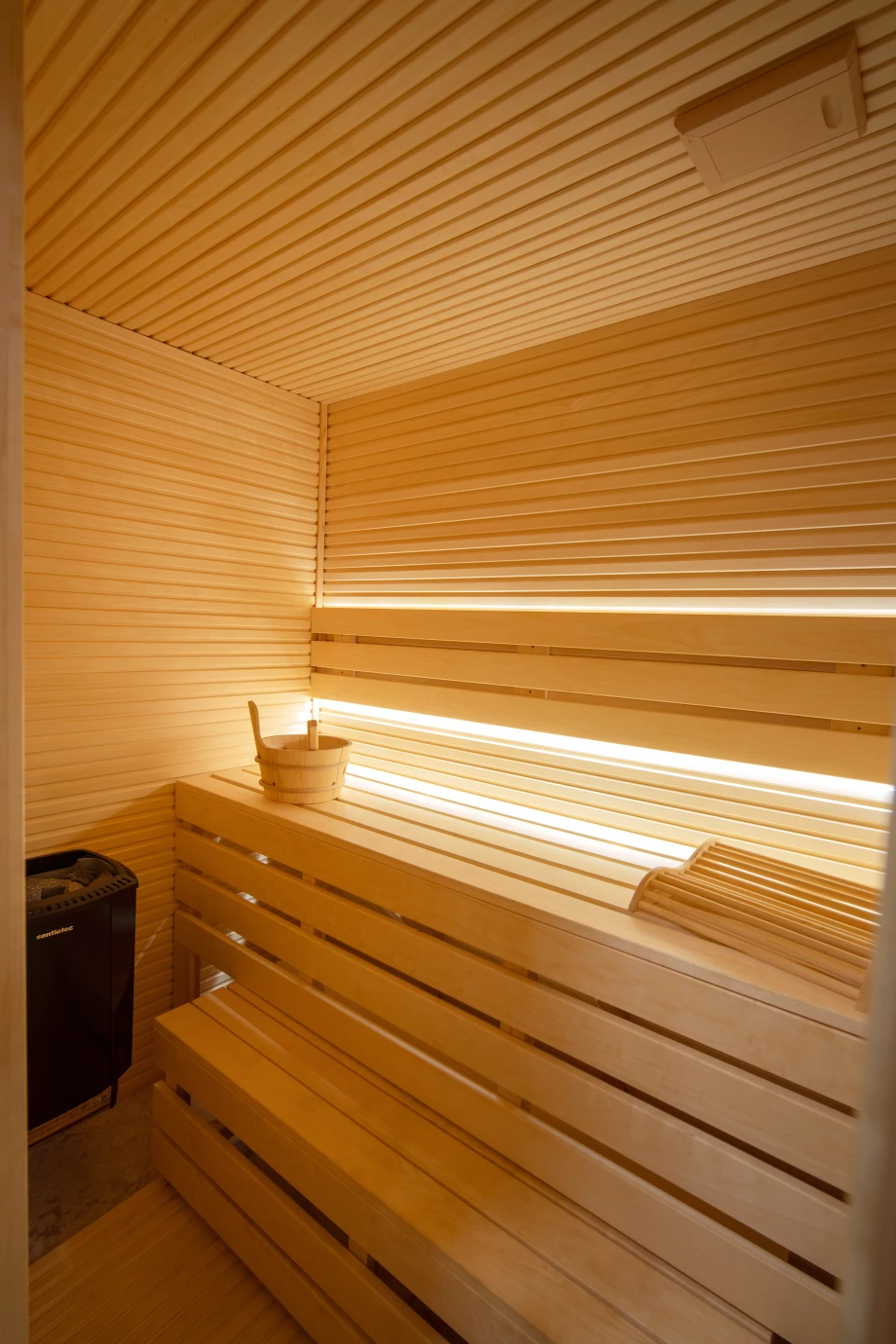 Villa private sauna for ultimate relaxation