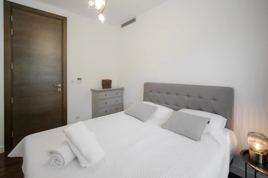 Beautiful villa bedroom for two with elegant design