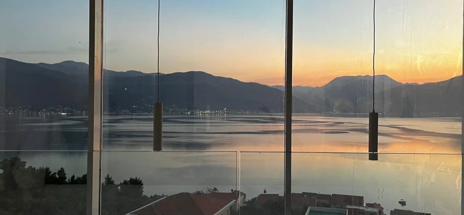 Sunset Panoramic View from Villa Living Room