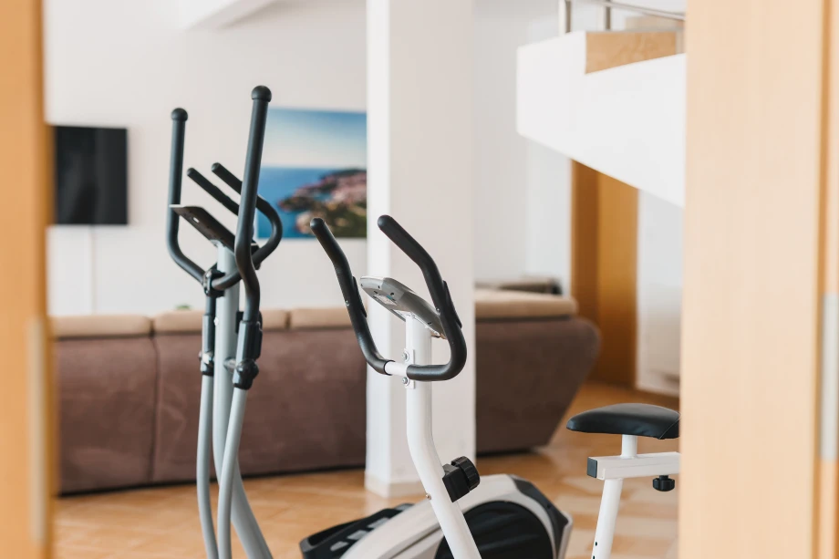 Fitness Equipment in Spacious Hallway – 7-Bedroom Beachfront Villa