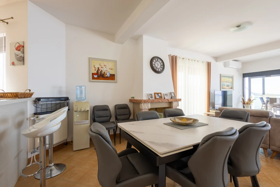 Share meals in the elegant dining room