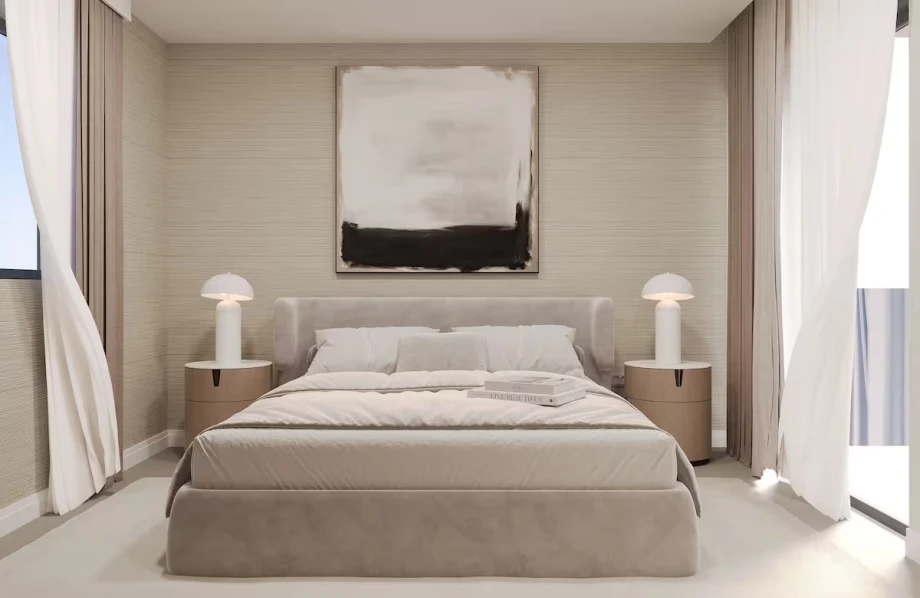 Villa Seryn – Luxurious Bedroom with Coastal Views