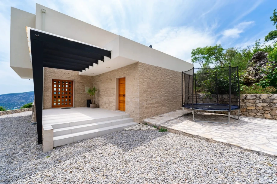 Outdoor Trampoline in Garden