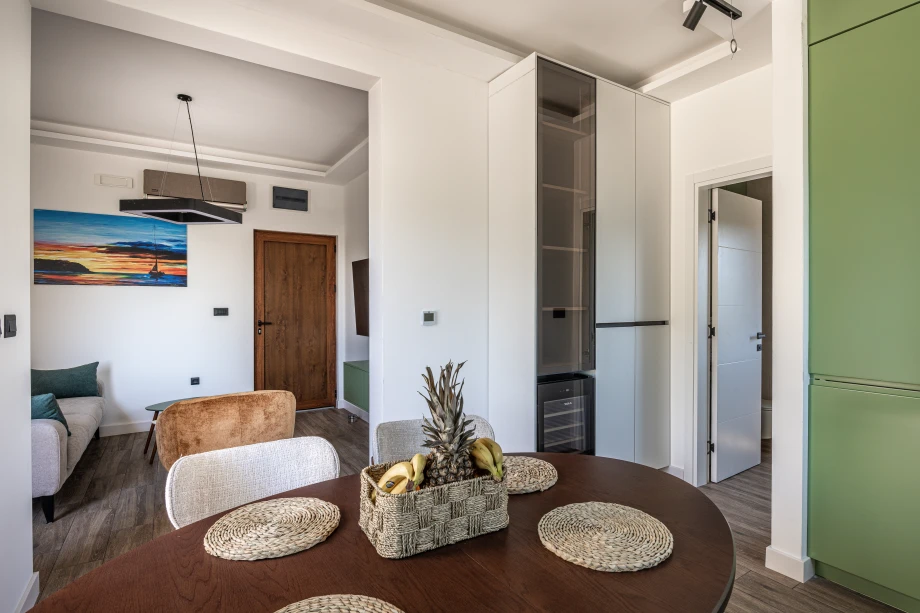 Spacious Dining Table in Open Plan Villa Interior