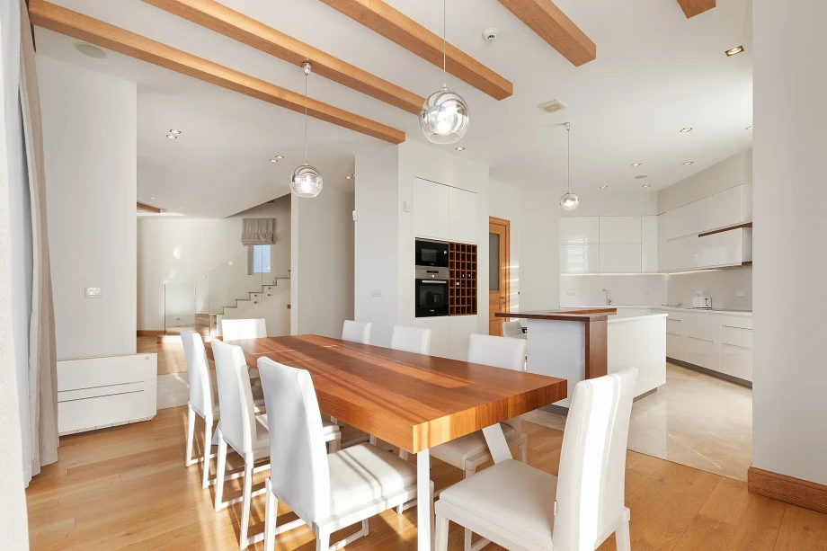 Spacious dining area