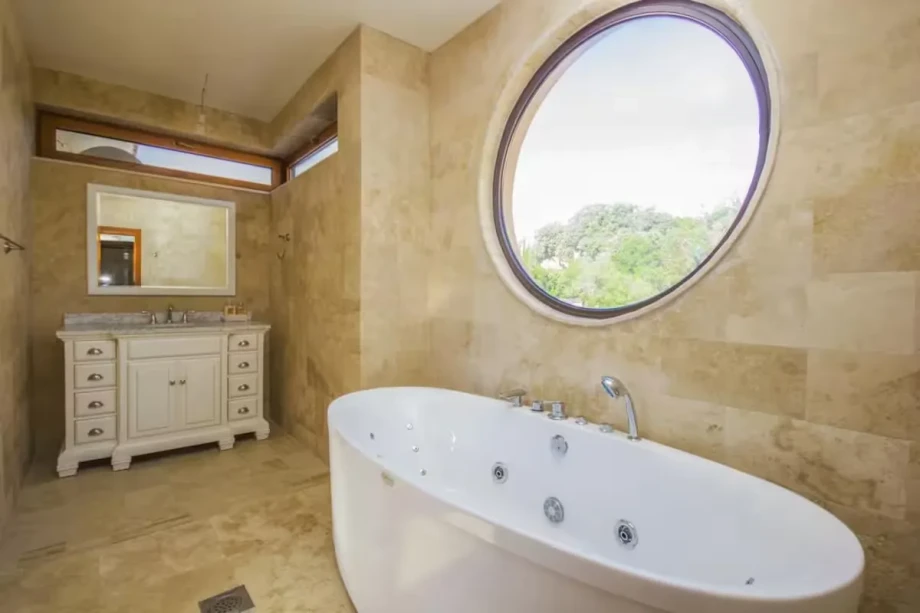 Spacious villa bathroom