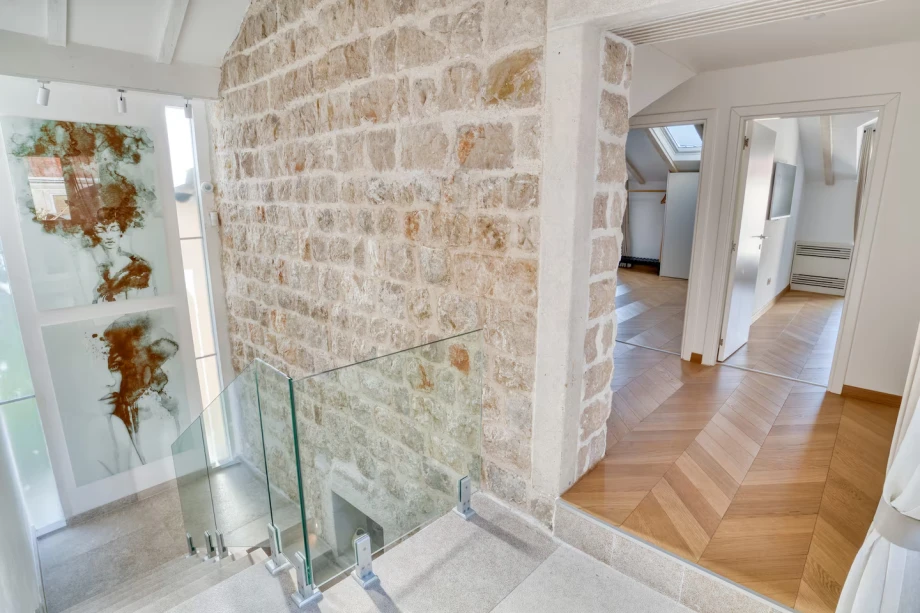 Villa Riviera Privata — Interior Staircase Connecting Villa Levels
